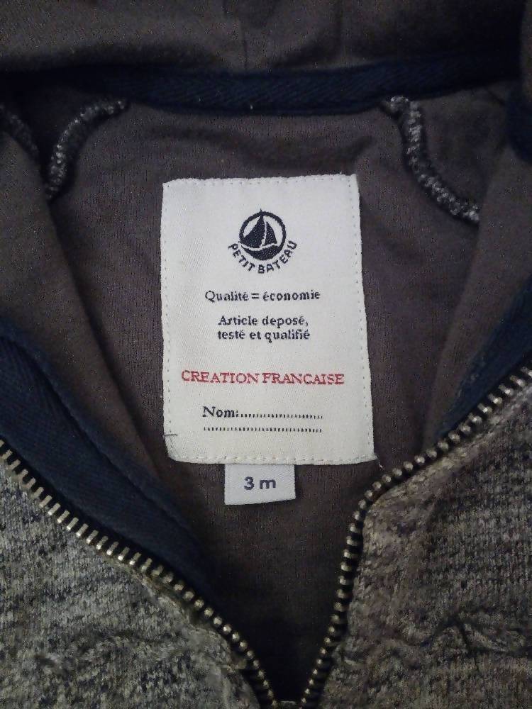 Petit Bateau Sweat SHT Felpa, Blu-Blau (Coquille/Abysse 50), 5 Anni